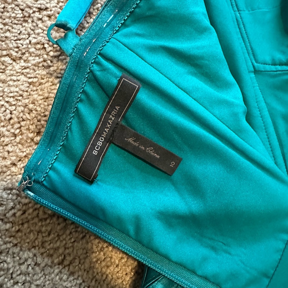 BCBGMaxAzria Teal Bandage Mini Dress - Picture 6 of 10